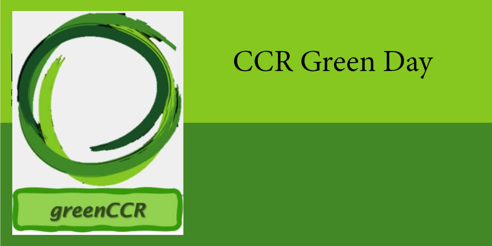 CCR Green Day -Rethinking Plastic Use