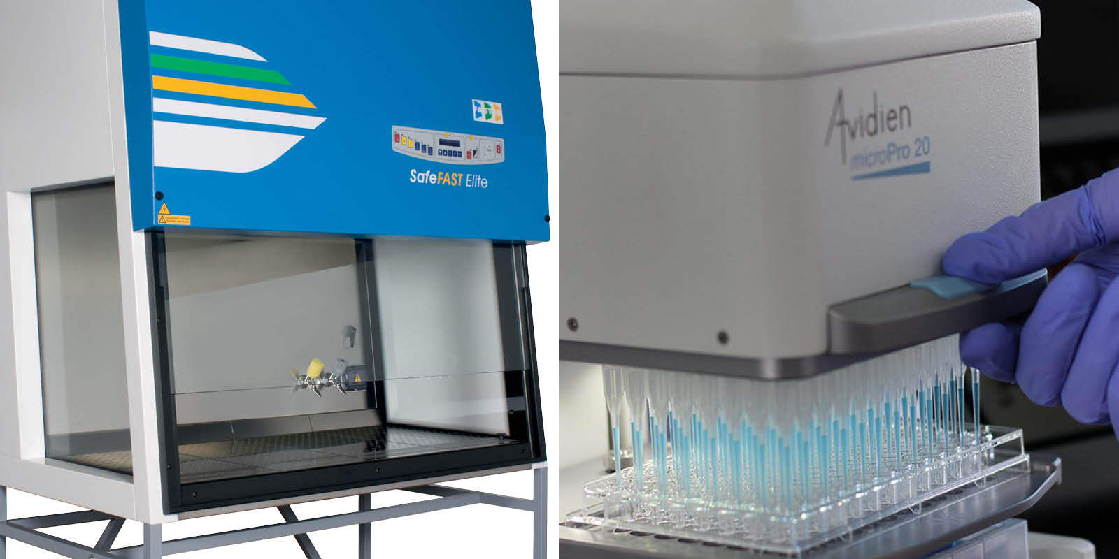 Arbeiten in einer Sicherheitswerkbank mit dem microPro